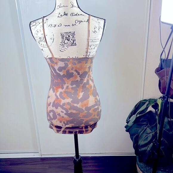 Vintage Arden B Leoplard Print Fitted Tunic Top size M/L - Picture 5 of 6